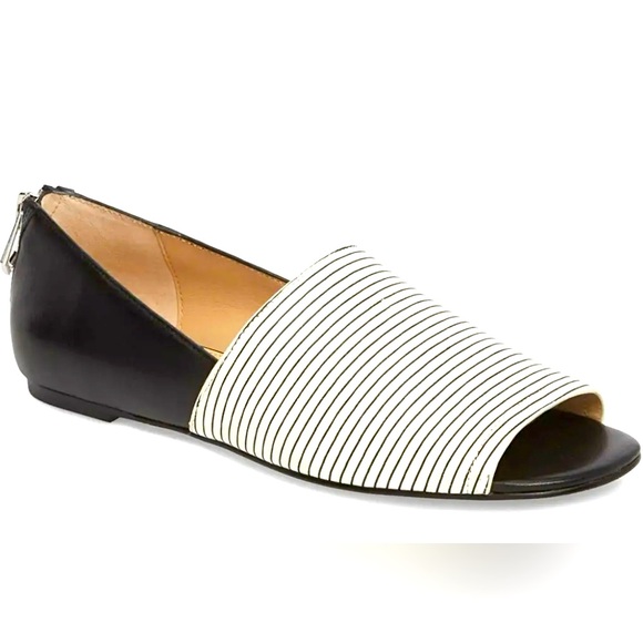 BOTKIER-All leather flats 🤍🖤 - Picture 1 of 9